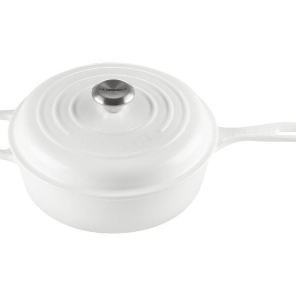 Cacerola Cassadou Le Creuset Signature 21079026010041 Hierro Fundido Esmaltado Blanco 3.75 Cuartos
