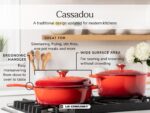 Cacerola Cassadou Le Creuset Signature 21079026010041 Hierro Fundido Esmaltado Blanco 3.75 Cuartos