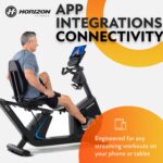 Bicicleta Reclinada Horizon Fitness 5.0R Resistencia Magnética Bluetooth Asiento con Soporte Lumbar Capacidad 350 Libras
