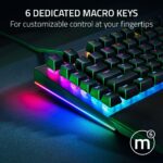 Teclado Mecánico Razer BlackWidow V4 RZ03-04690200-R3U1 Interruptores Verdes Chroma RGB 6 Teclas Macro Reposamuñecas Mag