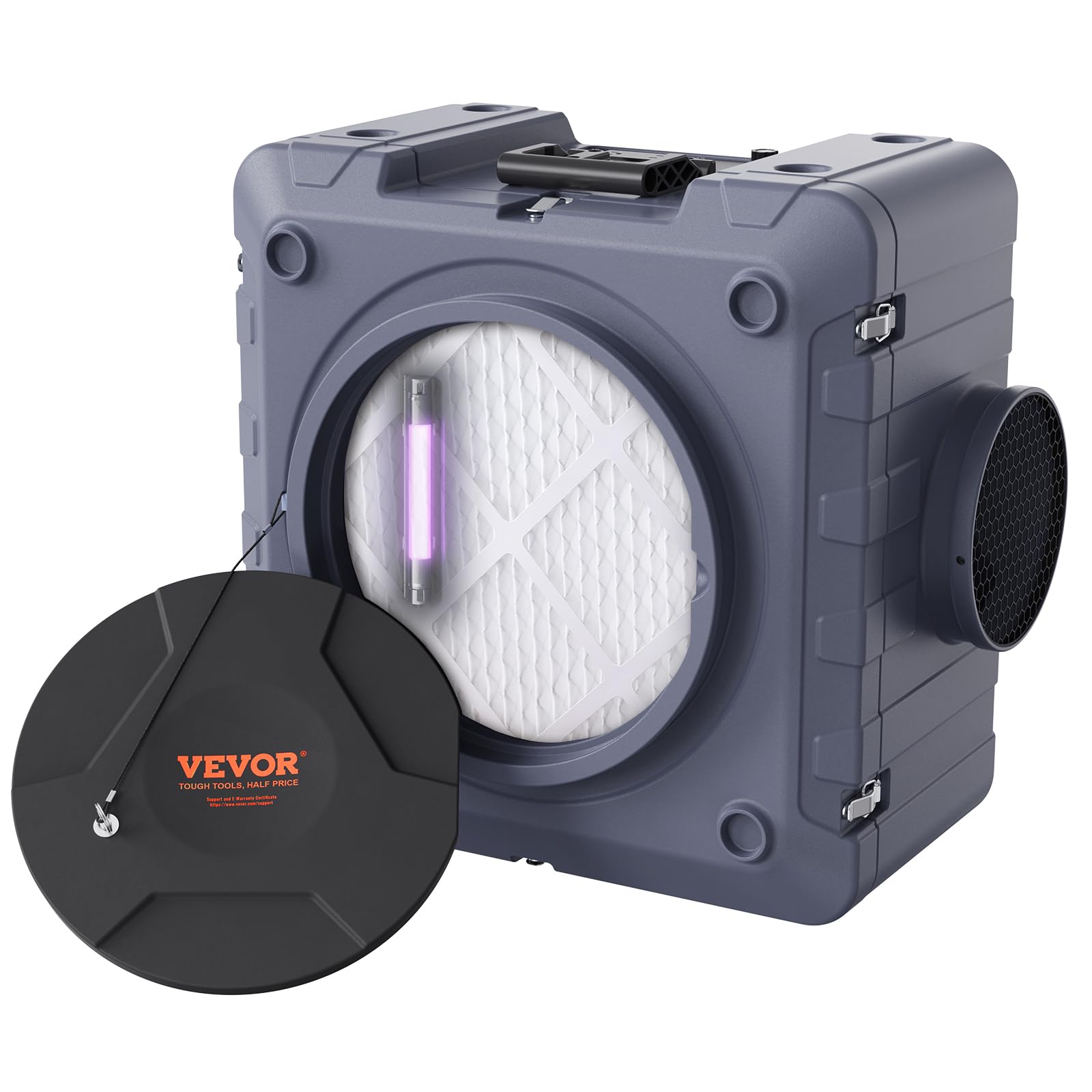 Version 1.0.0 Depurador de aire VEVOR ZHP2301-800 800 CFM filtración 3 etapas MERV10 carbón H13 HEPA uso doméstico industrial y comerc