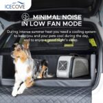 Aire acondicionado portátil para auto y exteriores sunjoy IceCove 2500 BTU 250W 25.5VDC 2 velocidades 3 modos de luz