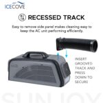 Aire acondicionado portátil para auto y exteriores sunjoy IceCove 2500 BTU 250W 25.5VDC 2 velocidades 3 modos de luz