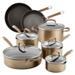 Batería de cocina Circulon Meyer 89334 Premier Professional juego de ollas y sartenes antiadherentes de aluminio anodiza
