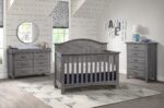 Soho Baby Chandler - Cubrecolchón para tocador de 6 cajones, color gris grafito