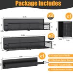 Especiero magnético para refrigerador DTUQYX HM5219 organizador de cocina de metal negro paquete con 6 piezas