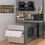 Especiero magnético para refrigerador DTUQYX HM5219 organizador de cocina de metal negro paquete con 6 piezas
