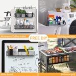 Especiero magnético para refrigerador DTUQYX HM5219 organizador de cocina de metal negro paquete con 6 piezas