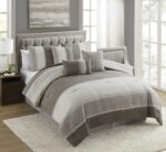 Juego de edredón de gamuza sintética Sweet Home Collection 7 Piece Faux Suede Comforter Set 7 piezas tamaño King color g