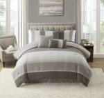 Juego de edredón de gamuza sintética Sweet Home Collection 7 Piece Faux Suede Comforter Set 7 piezas tamaño King color g