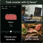 Termómetro digital inteligente inalámbrico para carne CHEF iQ CQ60-3-SET-V2-AM-CA con 3 sondas ultrafinas Bluetooth de r