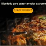 Termómetro digital inteligente inalámbrico para carne CHEF iQ CQ60-3-SET-V2-AM-CA con 3 sondas ultrafinas Bluetooth de r