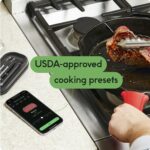 Termómetro digital inteligente inalámbrico para carne CHEF iQ CQ60-3-SET-V2-AM-CA con 3 sondas ultrafinas Bluetooth de r