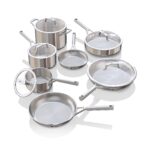 Bateria de cocina juego de ollas y sartenes SharkNinja Ninja EverClad C99012 acero inoxidable tricapa 12 piezas apto par