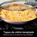 Bateria de cocina juego de ollas y sartenes SharkNinja Ninja EverClad C99012 acero inoxidable tricapa 12 piezas apto par