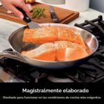 Bateria de cocina juego de ollas y sartenes SharkNinja Ninja EverClad C99012 acero inoxidable tricapa 12 piezas apto par