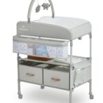 BabyBond Cambiador portátil para bebé con 2 cestas de almacenamiento, cambiador plegable cómoda cambiador de pañales, es