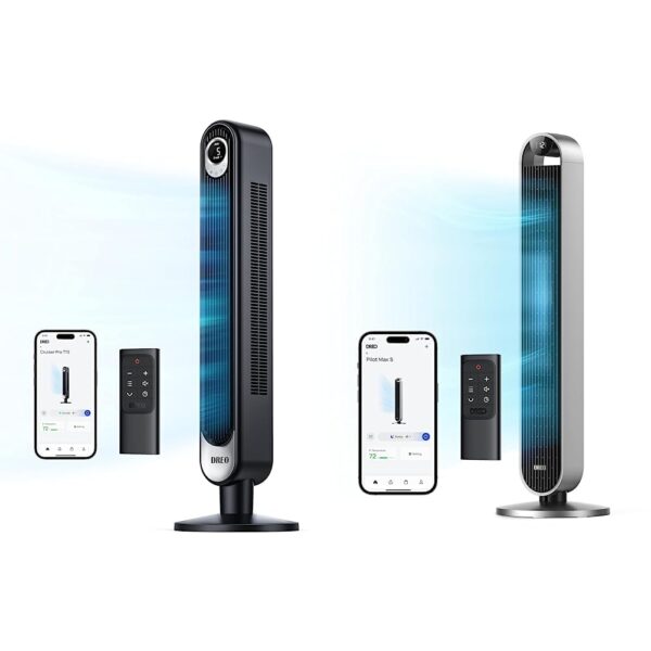 Ventilador de torre sin aspas Dreo Cruiser Pro T1S oscilante WiFi control de voz Alexa Google interiores dormitorio ofic