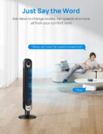 Ventilador de torre sin aspas Dreo Cruiser Pro T1S oscilante WiFi control de voz Alexa Google interiores dormitorio ofic