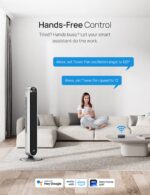 Ventilador de torre sin aspas Dreo Cruiser Pro T1S oscilante WiFi control de voz Alexa Google interiores dormitorio ofic