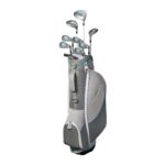 Wilson Tour Velocity - Juego completo de golf con bolsa de soporte, diestro para mujer, flexible para damas, gris/azul
