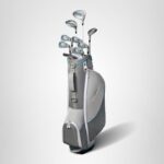 Wilson Tour Velocity - Juego completo de golf con bolsa de soporte, diestro para mujer, flexible para damas, gris/azul