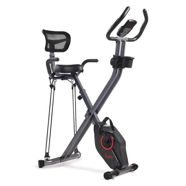 Bicicleta estática plegable X-Bike Sunny Health Fitness SF-B223012 ciclismo interior 14 niveles resistencia magnética 30