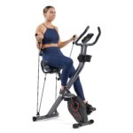 Bicicleta estática plegable X-Bike Sunny Health Fitness SF-B223012 ciclismo interior 14 niveles resistencia magnética 30
