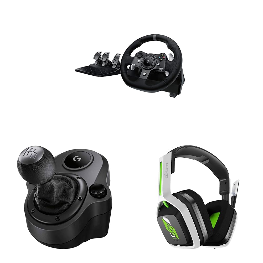 Version 1.0.0 Volante carreras Logitech G920 Driving Force pedales cambio con ASTRO A20 Xbox PC