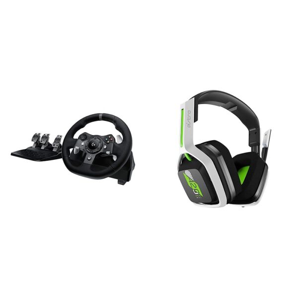 Rueda de Carreras Logitech G920 Driving Force con Pedales y Auriculares Astro A20 para Xbox Xbox One y PC