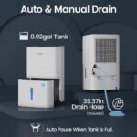 Deshumidificador Waykar YDZ-80 Energy Star 80 pintas por día manguera de drenaje 5000 pies cuadrados portátil