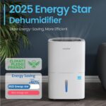 Deshumidificador Waykar YDZ-80 Energy Star 80 pintas por día manguera de drenaje 5000 pies cuadrados portátil