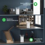 Deshumidificador Waykar YDZ-80 Energy Star 80 pintas por día manguera de drenaje 5000 pies cuadrados portátil