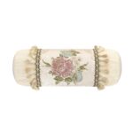 TOPLUXE Valencia VCLM-Valencia-King juego de edredon jacquard europeo lujo 9 piezas King beige perlado falda de cama alm