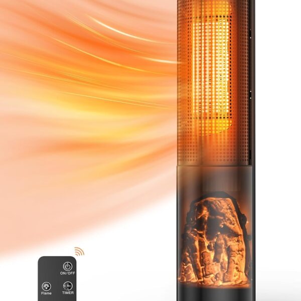 Calentador torre TRUSTECH KPT-1607F 1500W 26 pulgadas oscilación 60 grados termostato 3 modos temporizador 12 horas