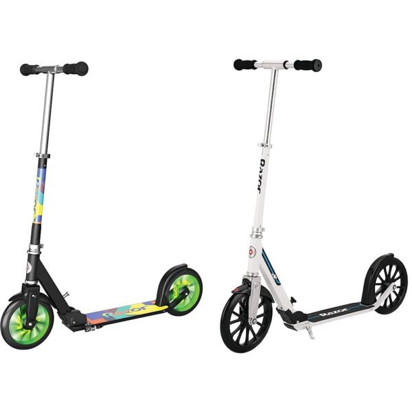 Razor Patinete A5 Lux Kick para niños de 8 años en adelante, ruedas de uretano de 8 pulgadas, acabado anodizado con colo