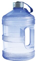 Botella de agua redonda de 1 galón y garrafón dispensador para refrigerador de 2 galones con llave New Wave Enviro libre