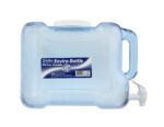 Botella de agua redonda de 1 galón y garrafón dispensador para refrigerador de 2 galones con llave New Wave Enviro libre