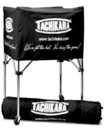 Set de entrenamiento de voleibol Park & Sun Sports con carrito portátil para balones Tachikara color negro