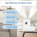 Humidificador Ultrasónico Niebla Cálida y Fría LEVOIT LV600S 6 litros 50 horas cobertura 753 pies cuadrados blanco