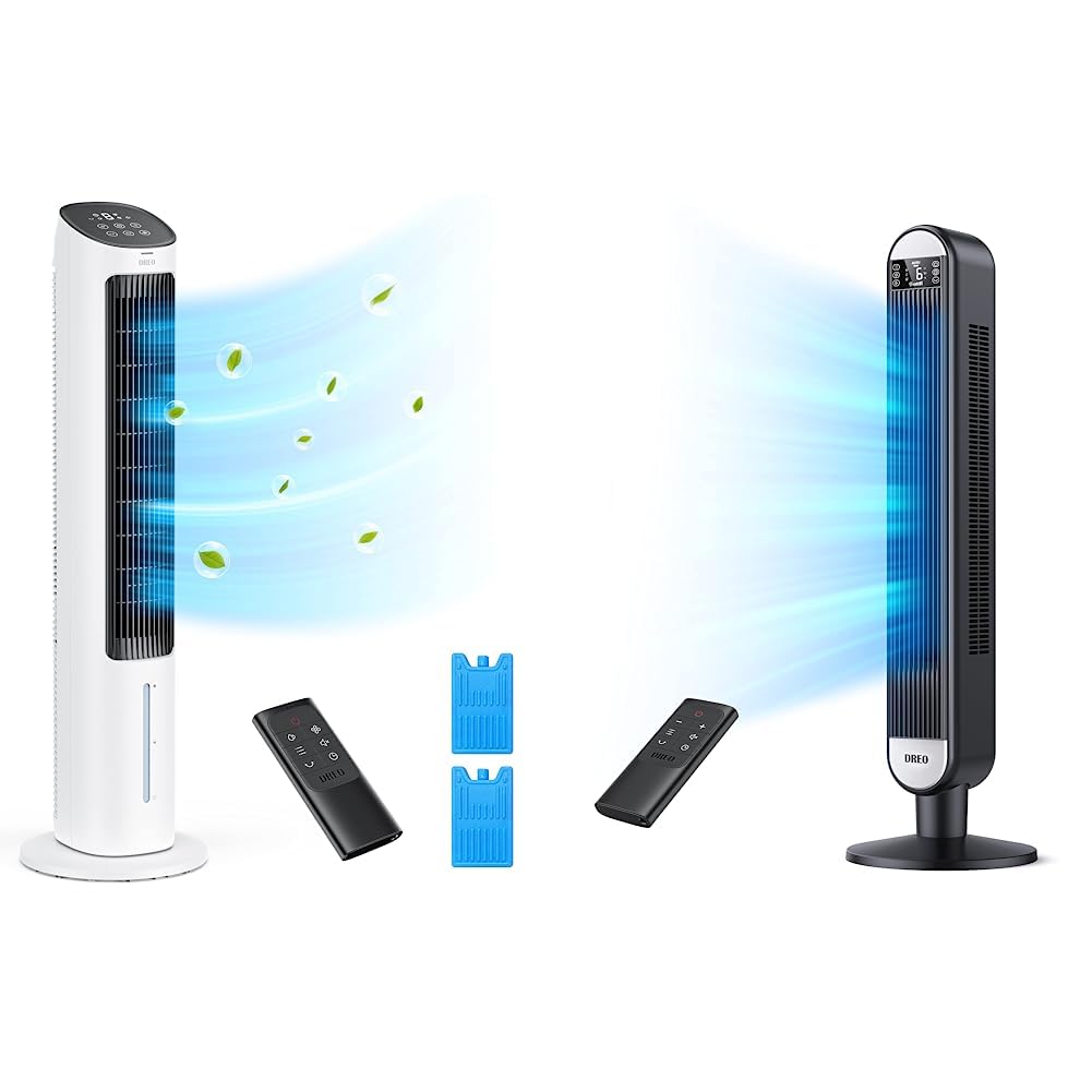 Version 1.0.0 Enfriador de Aire Evaporativo Dreo 40 Pulgadas Oscilante 80 Grados Torre 2023 para Hogar