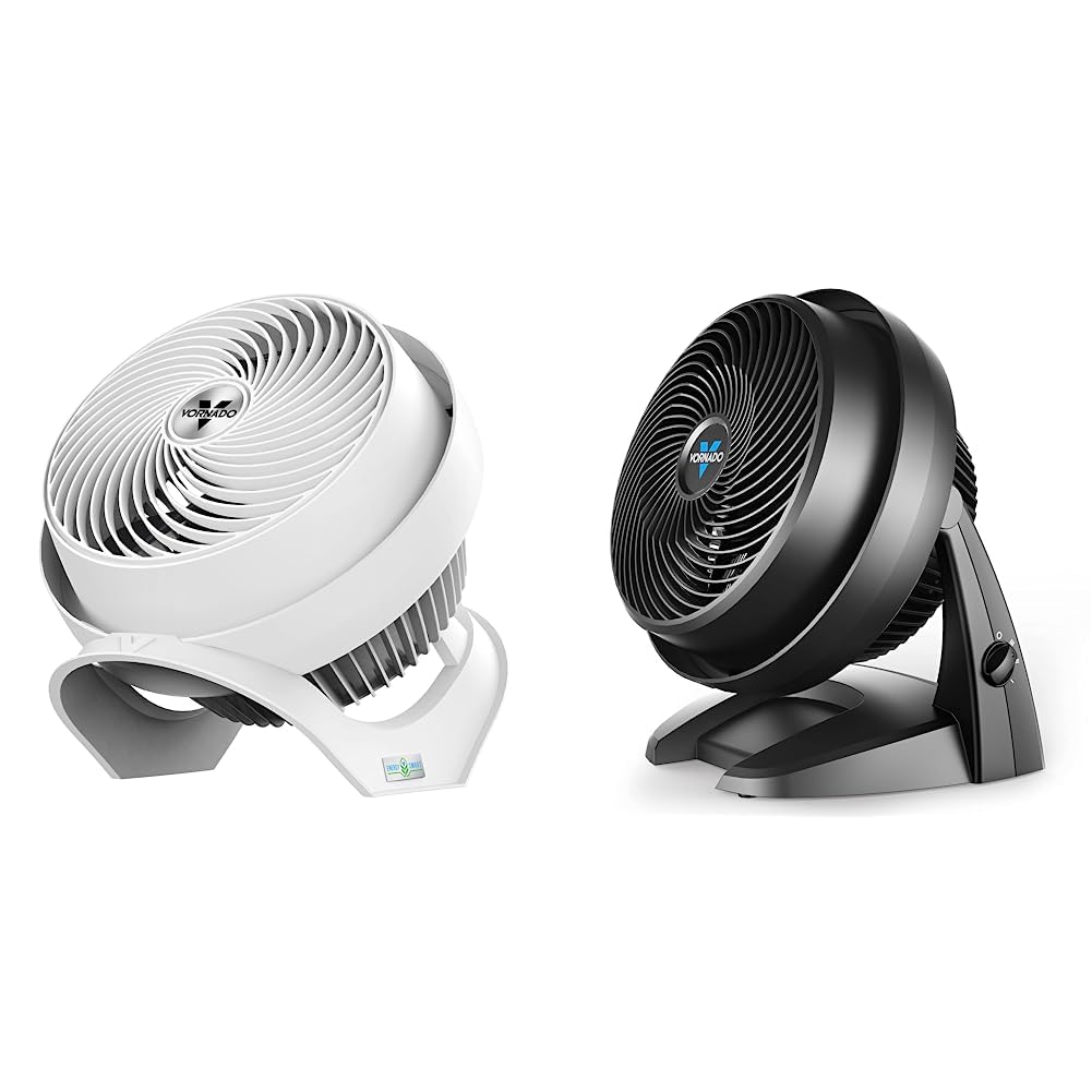 Version 1.0.0 Paquete Ventiladores Vornado 733DC Grande Motor CC Velocidad Variable hasta 100 Pies Fabricado EE UU y 630 Mediano