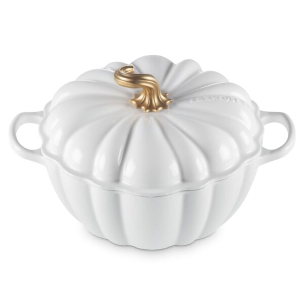 Cacerola Cocotte de Hierro Fundido Esmaltado Forma Calabaza Le Creuset Signature 21238024010391 3.8 Litros Blanco