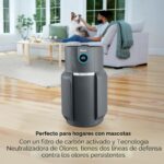 Purificador de aire Shark HP302 filtro HEPA NeverChange 5 años cobertura 1400 pies cuadrados blanco
