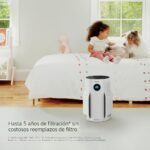 Purificador de aire Shark HP302 filtro HEPA NeverChange 5 años cobertura 1400 pies cuadrados blanco