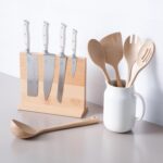 Juego de Cuchillos Sur La Table Kitchen Essentials Gibson 141132.05 | 5 Piezas Acero Alemán | Mango Remachado | Bloque M