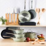 Juego de Cuchillos Sur La Table Kitchen Essentials Gibson 141132.05 | 5 Piezas Acero Alemán | Mango Remachado | Bloque M