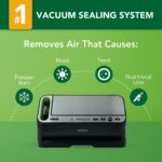 Selladora al vacío FoodSaver V4400 2 en 1 negra y plateada con aspiradora para conservar y marinar recipientes transpare