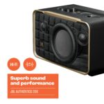JBL Authentics 200 - Altavoz inteligente de estilo retro para el hogar con Wi-Fi incorporado, Bluetooth y asistentes de