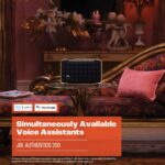 JBL Authentics 200 - Altavoz inteligente de estilo retro para el hogar con Wi-Fi incorporado, Bluetooth y asistentes de